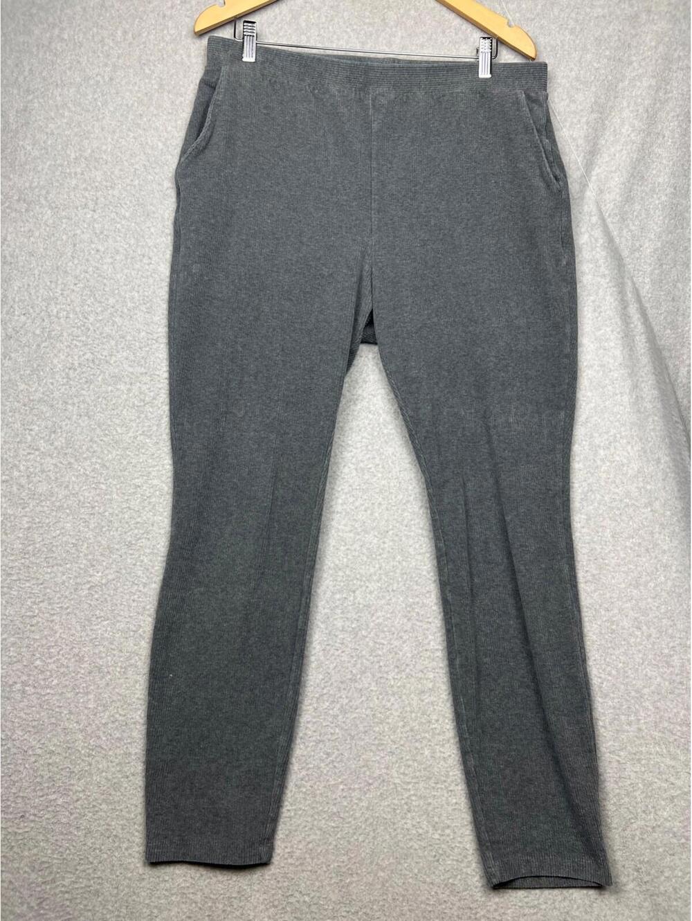 Lands Ends Corduroy Pull On Pants Womens Tall L Comfort Casual Simple